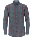 Casual Button Down Check Shirt - Blue