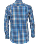 Casual Button Down Check Shirt - Blue