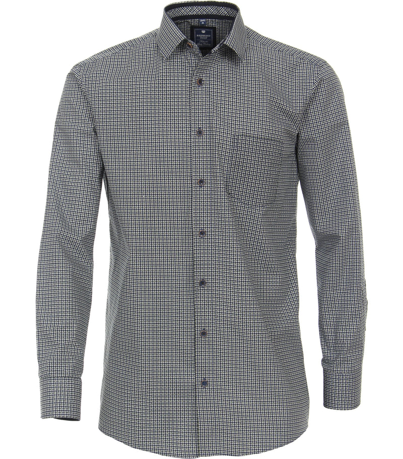 Casual Button Down Print Shirt - Green