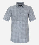 Short Sleeve Print Shirt - Light Blue