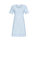 Button Placket Nightdress - Sky Blue
