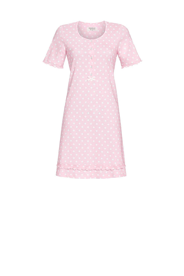 Button Placket Nightdress - Nelke/clove