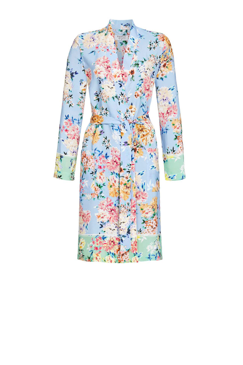 Belted Dressing Gown - Sky Blue