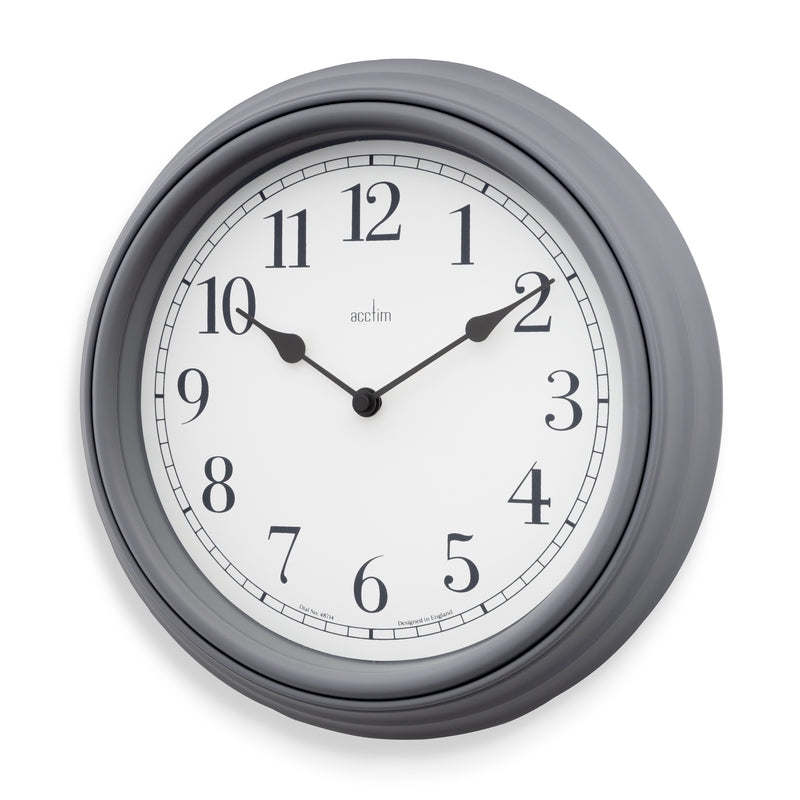 Devonshire 28cm Wall Clock - Pigeon Grey
