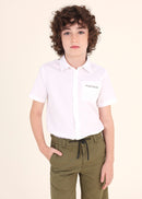 Short Sleeve Dress Shirt - White