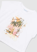 Printed Shorts Set - White/coral