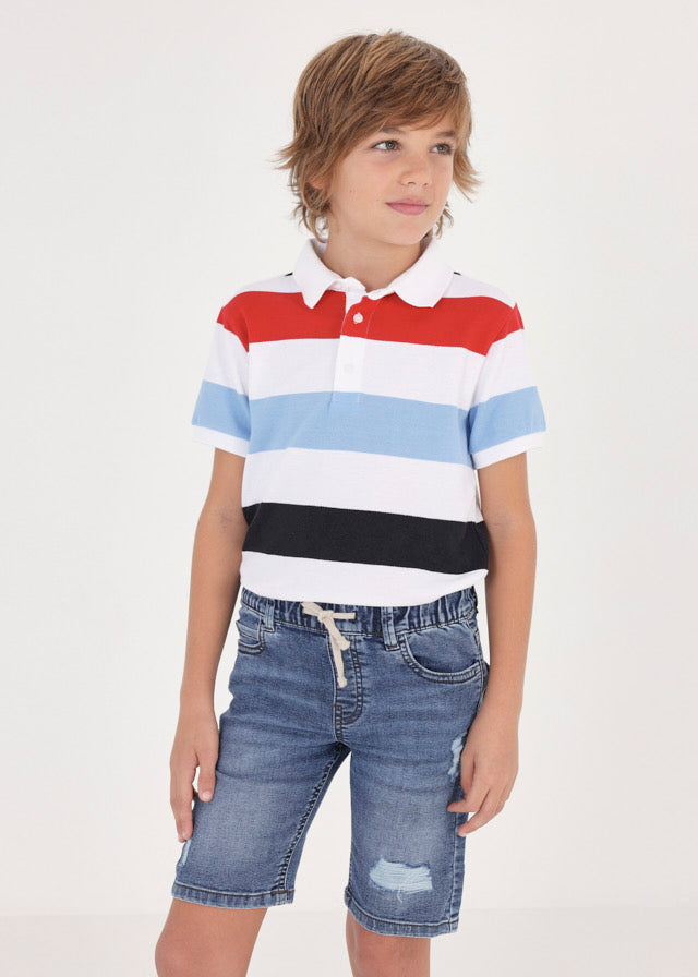 Distressed Denim Shorts - Medium