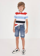 Distressed Denim Shorts - Medium