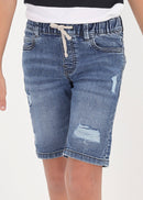 Distressed Denim Shorts - Medium