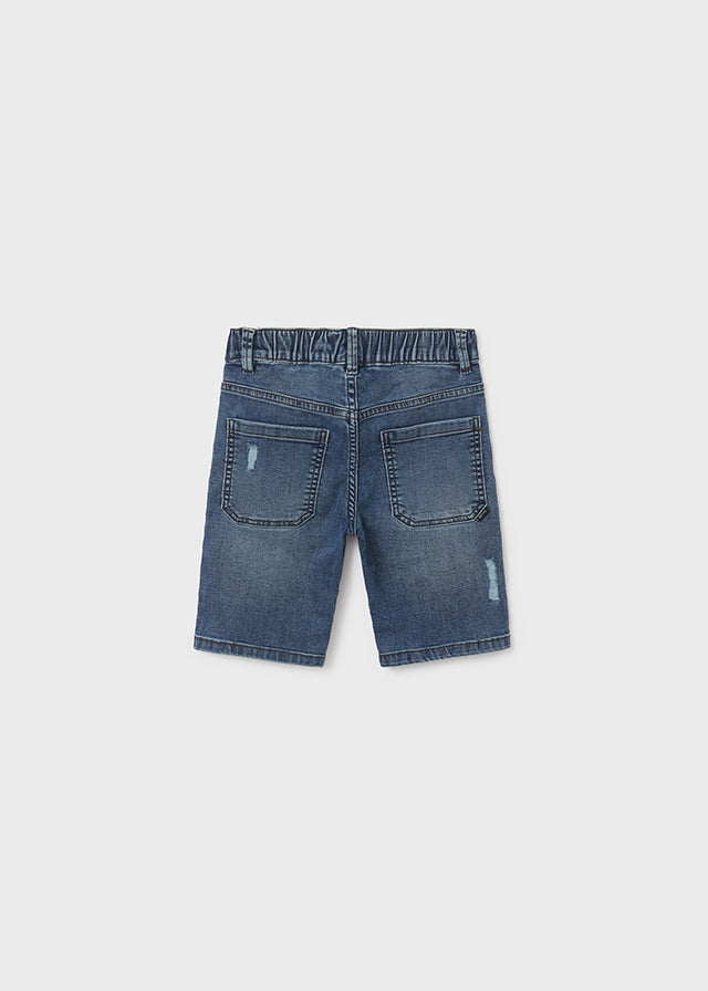 Distressed Denim Shorts - Medium