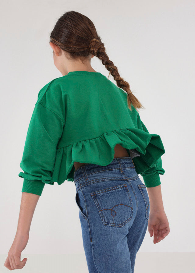 Denim Cropped Trousers - Medium