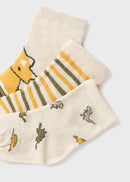 Set Of 3 Socks - Oat