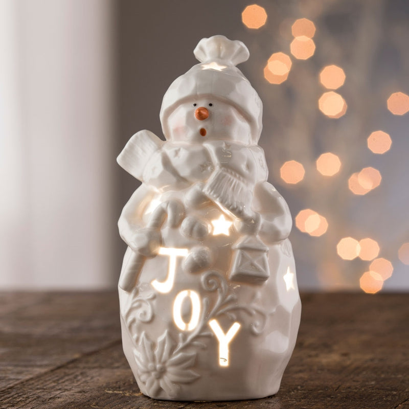 Joy Snowman Votive