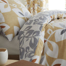 Inga Leaf Duvet Cover Set - Gold