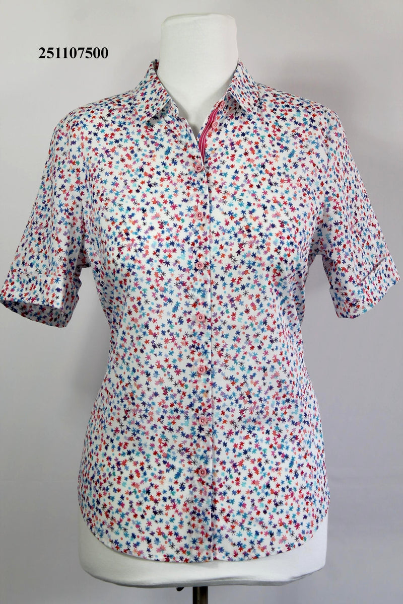 All Over Print Blouse - Pink