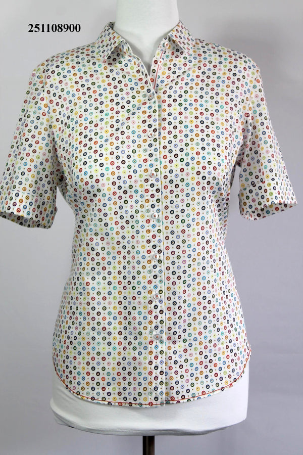 All Over Print Blouse - Orange