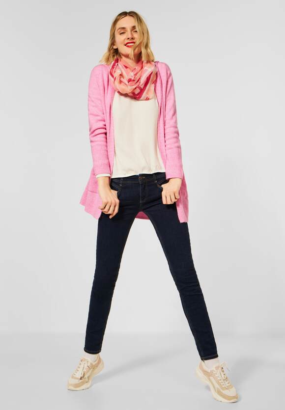 Hooded Cardigan - Intense Poppy Rose