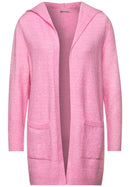 Hooded Cardigan - Intense Poppy Rose