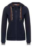 Structure Sweat Hooded Jacket - Deep Blue