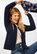 Structure Sweat Hooded Jacket - Deep Blue