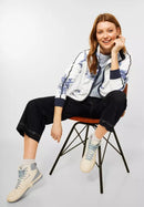 Printed Sweatjacket - Vanilla White