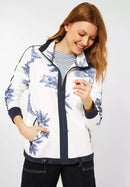 Printed Sweatjacket - Vanilla White