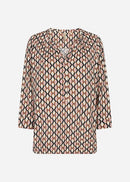 Felicity AOP Blouse - Pale Blush