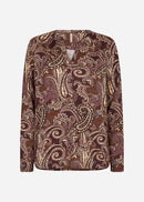 Felicity Paisley Blouse - Wine Red