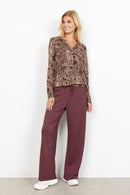 Felicity Paisley Blouse - Wine Red