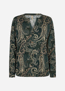 Felicity Paisley Blouse - Forest Green