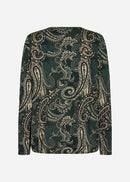 Felicity Paisley Blouse - Forest Green