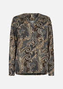 Felicity Paisley Blouse - Black