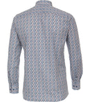 Long Sleeve Modern Fit Print Shirt - Light Blue