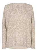 Biara 94 Round Neck Blouse - Cream Melange