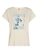 Feminin Front Print T-Shirt - Bright Blue