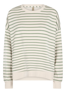 Barni 14 Stripe Sweater - Moss Green