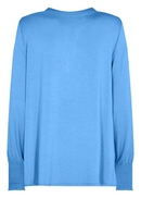 Marica V Neck Loose Blouse - Bright Blue