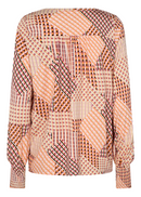 Marica Geometric Print Blouse - Rose