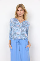 Felicity AOP Blouse - Bright Blue