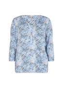Felicity AOP Blouse - Bright Blue