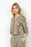 Felicity AOP Blouse - Dusky Green