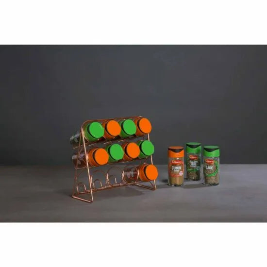 Schwartz 12 Bottle Spice Rack - Copper