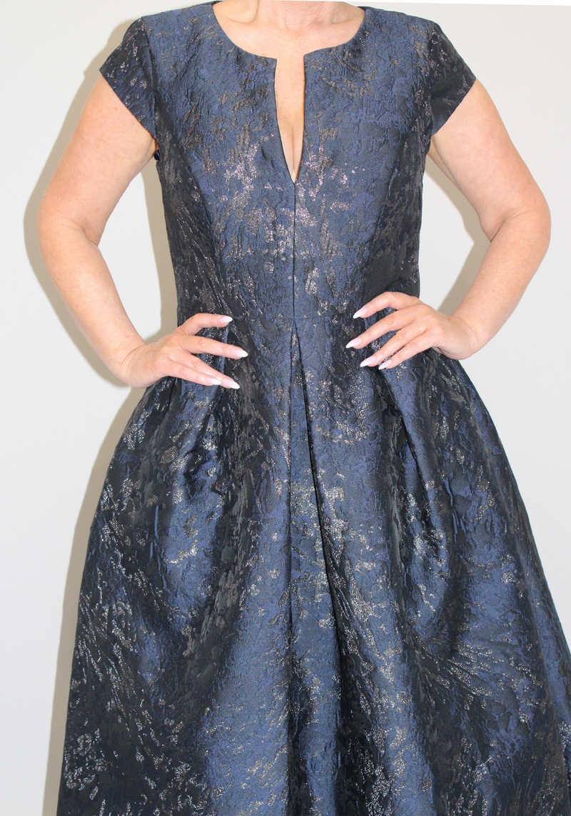 Cap Sleeve Dress - Navy