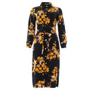 Debbie Wrap Shirt Dress - Black