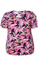 ZIP NECK PRINT TOP - Zni3499