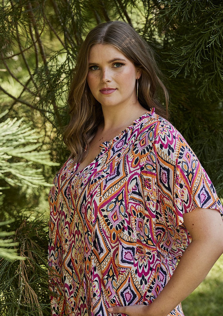 PRINT BLOUSE - Zni3499