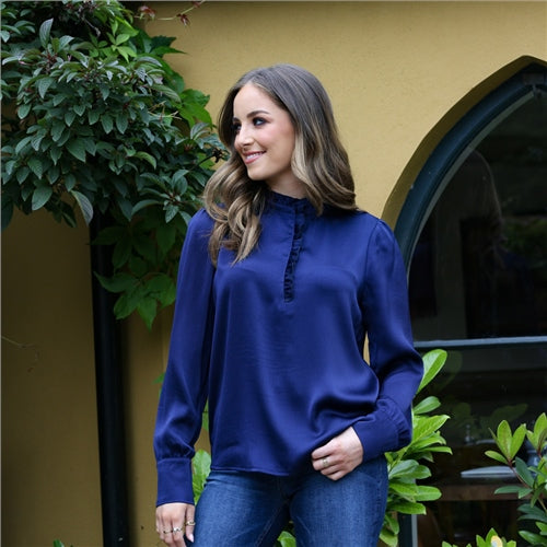 Veda Blouse - Navy