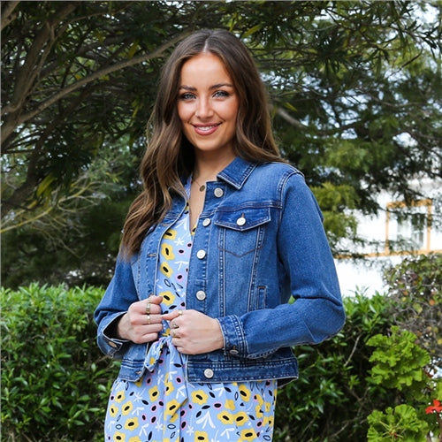 June Denim Jacket - Mid Blue