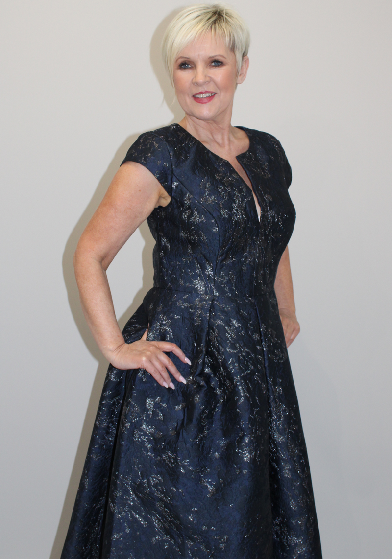 Cap Sleeve Dress - Navy