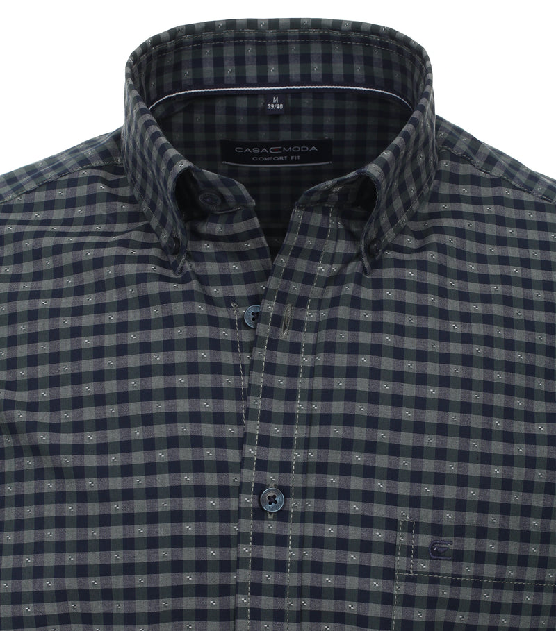Short Sleeve Check Shirt - Thyme
